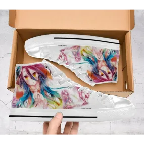 No Game No Life Shuvi Riku Shoes High Top Sneakers for Kids and Adults