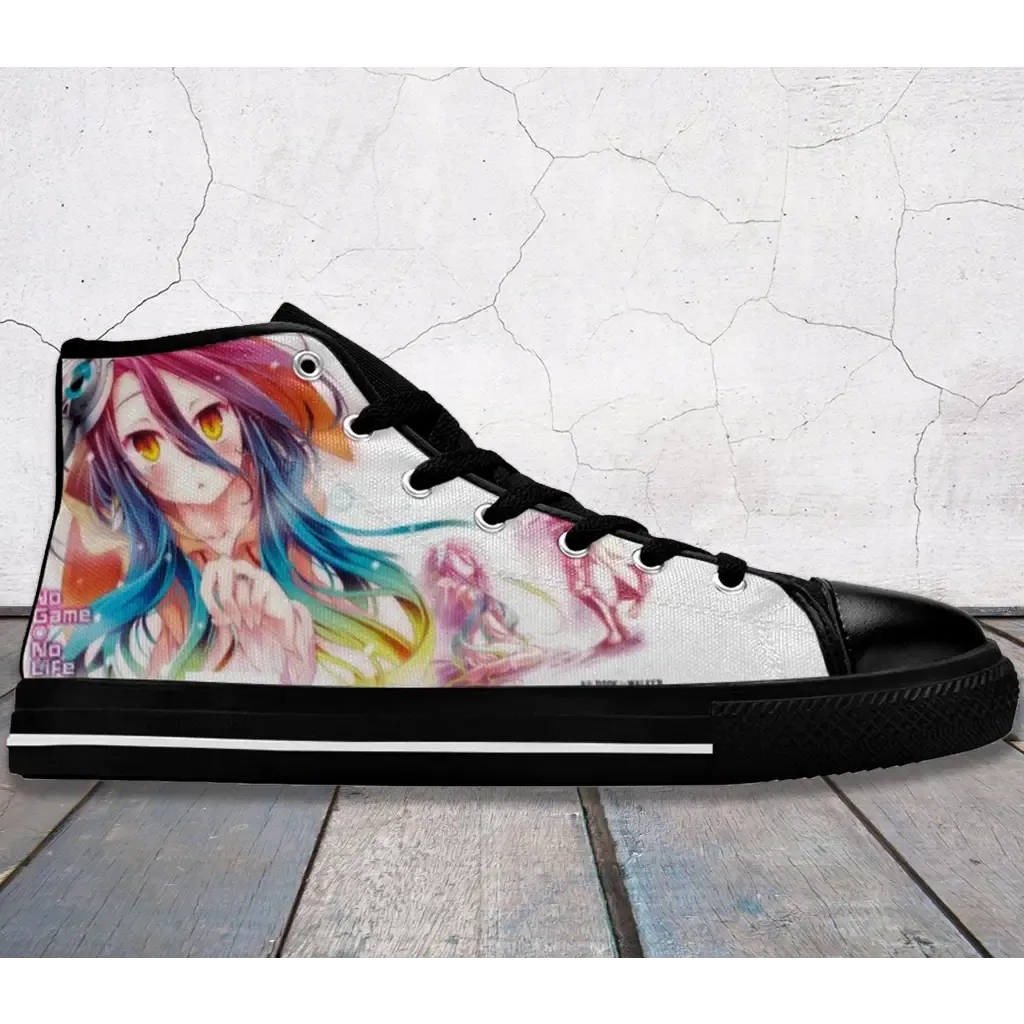 No Game No Life Shuvi Riku Shoes High Top Sneakers for Kids and Adults