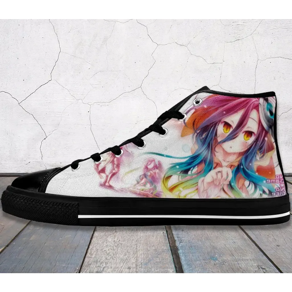 No Game No Life Shuvi Riku Shoes High Top Sneakers for Kids and Adults