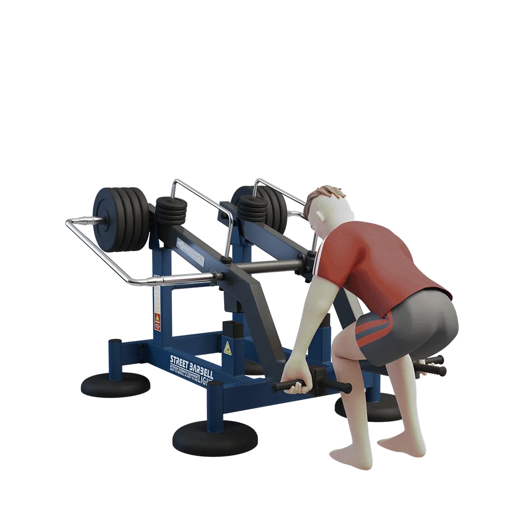 OUTDOOR FITNESS EQUIPMENT STREETBARBELL COMBO DEADLIFT