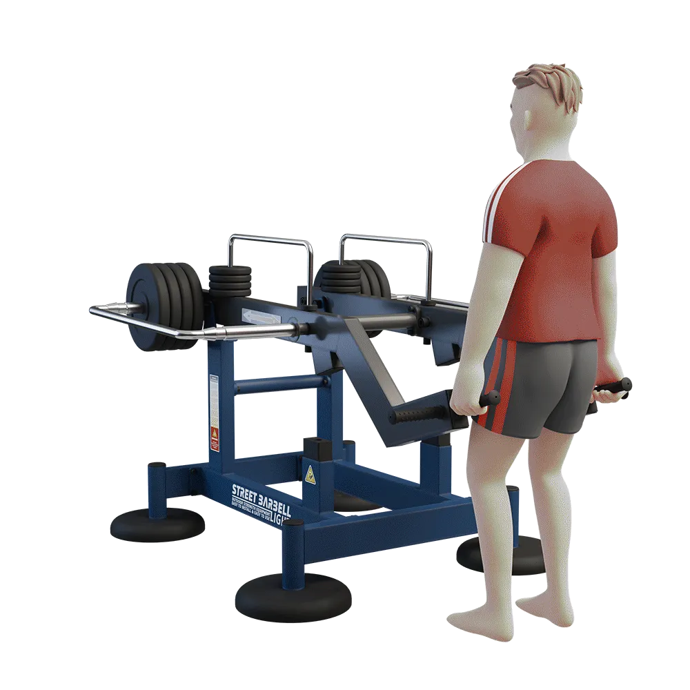 OUTDOOR FITNESS EQUIPMENT STREETBARBELL COMBO DEADLIFT