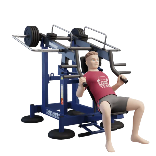 OUTDOOR FITNESS EQUIPMENT STREETBARBELL INCLINE BENCH PRESS