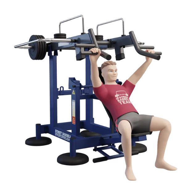 OUTDOOR FITNESS EQUIPMENT STREETBARBELL INCLINE BENCH PRESS