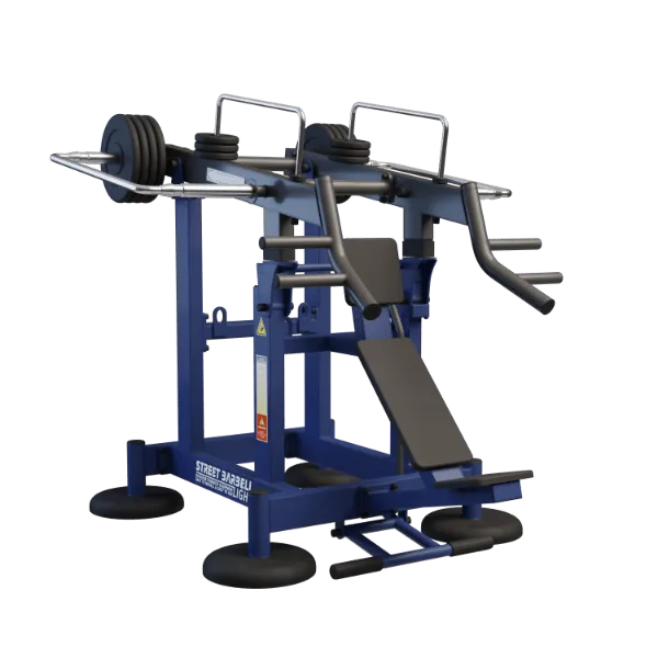 OUTDOOR FITNESS EQUIPMENT STREETBARBELL INCLINE BENCH PRESS