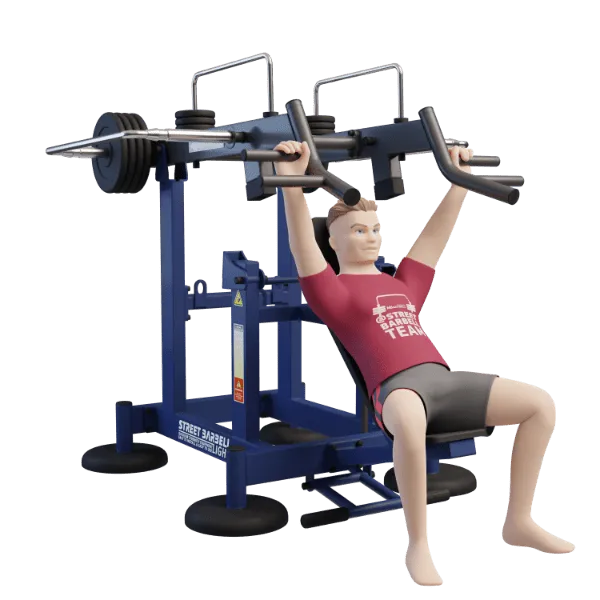 OUTDOOR FITNESS EQUIPMENT STREETBARBELL INCLINE BENCH PRESS