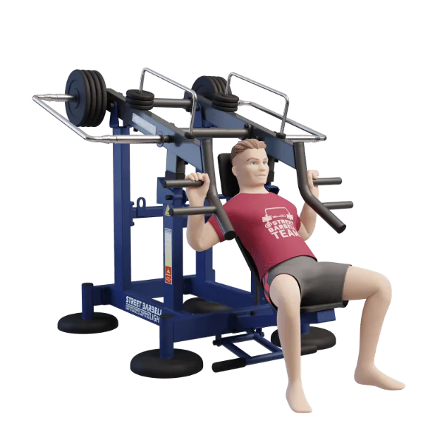 OUTDOOR FITNESS EQUIPMENT STREETBARBELL INCLINE BENCH PRESS