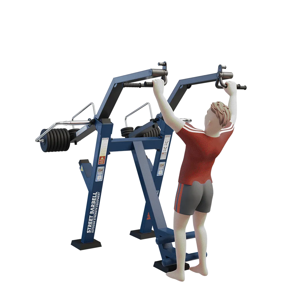 OUTDOOR FITNESS EQUIPMENT STREETBARBELL LAT PULLDOWN