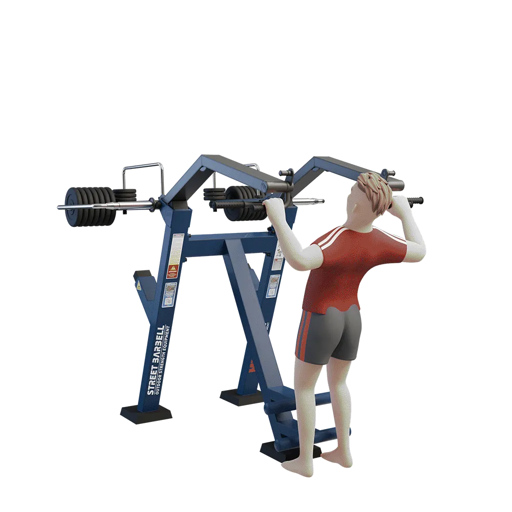 OUTDOOR FITNESS EQUIPMENT STREETBARBELL LAT PULLDOWN