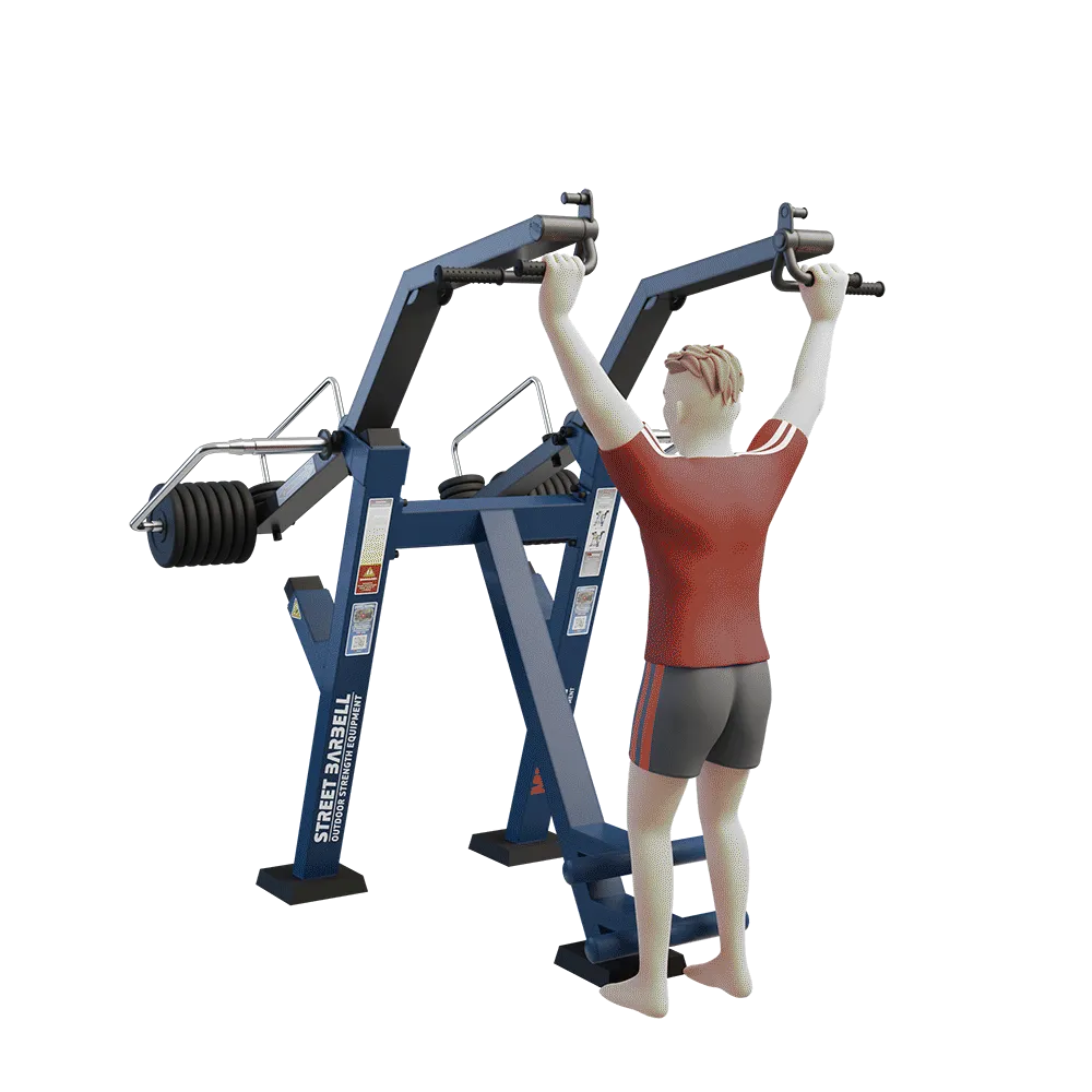 OUTDOOR FITNESS EQUIPMENT STREETBARBELL LAT PULLDOWN