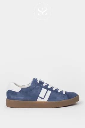 PAUL GREEN 5464 BLUE SUEDE LOW PROFILE TRAINERS