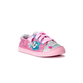Peppa Pig Toddler Girls Shoes Bump Toe Sneakers, 7-12, Glitter Pink