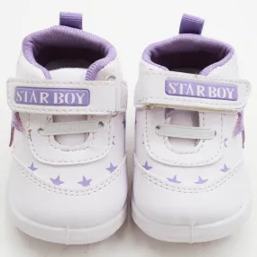 Purple Star Printed Velcro Closure Chu Chu Music Shoes