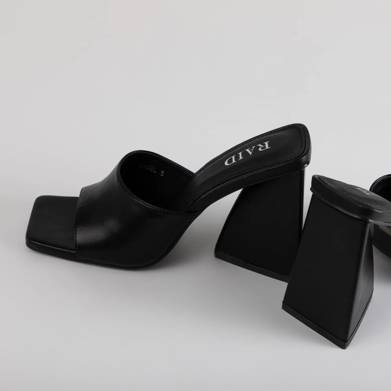 RAID Angel Heeled Mule in Black