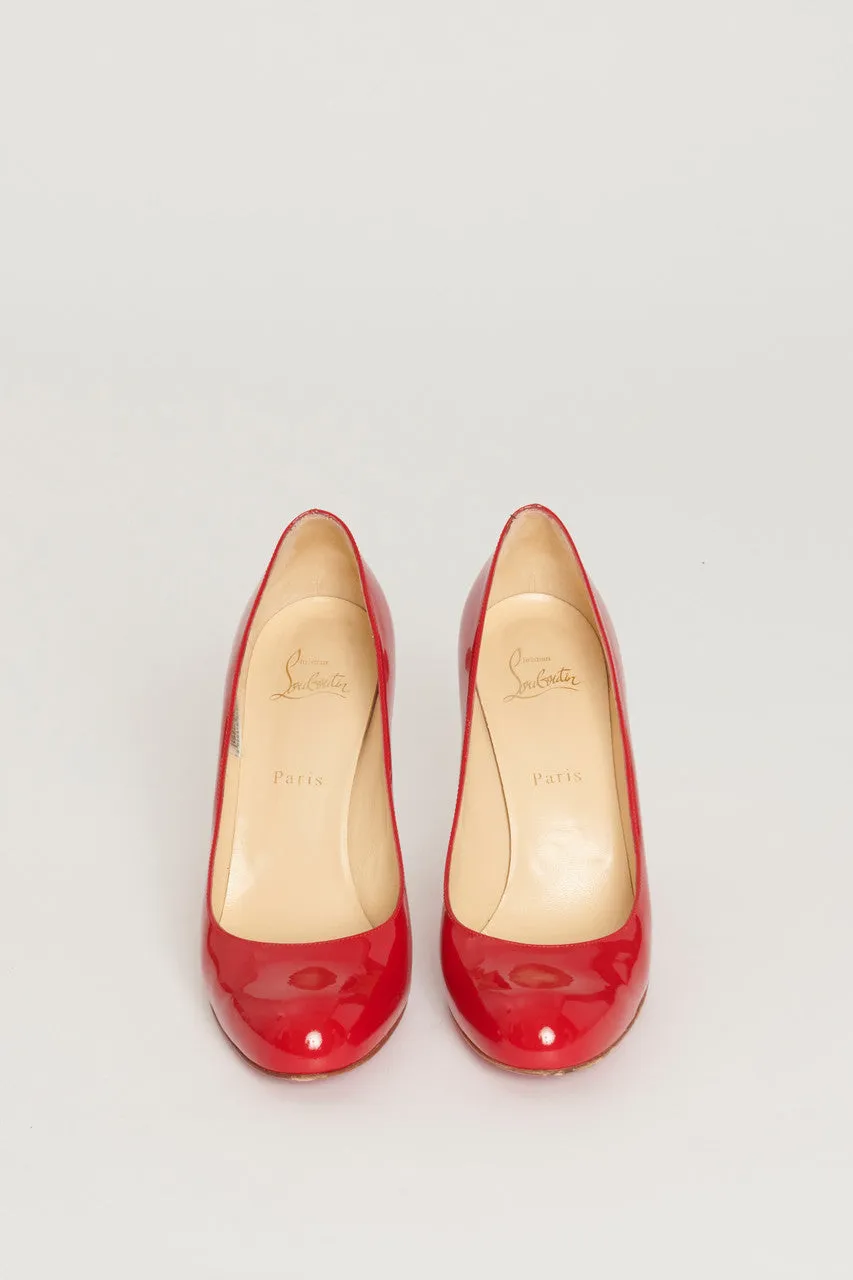 Red Patent Preowned Heeled Pumps