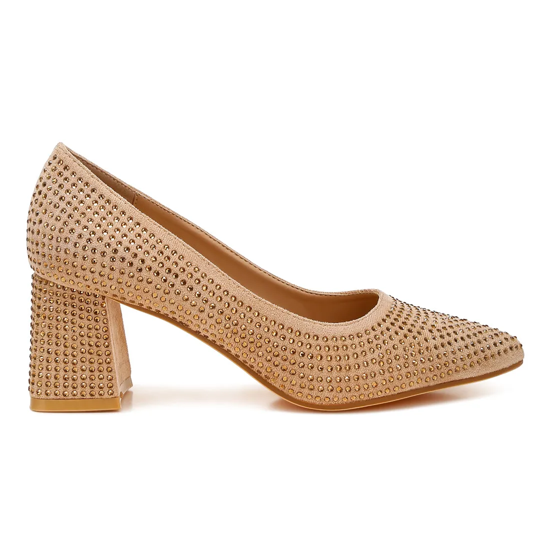 Rhinestones Embellished Pumps