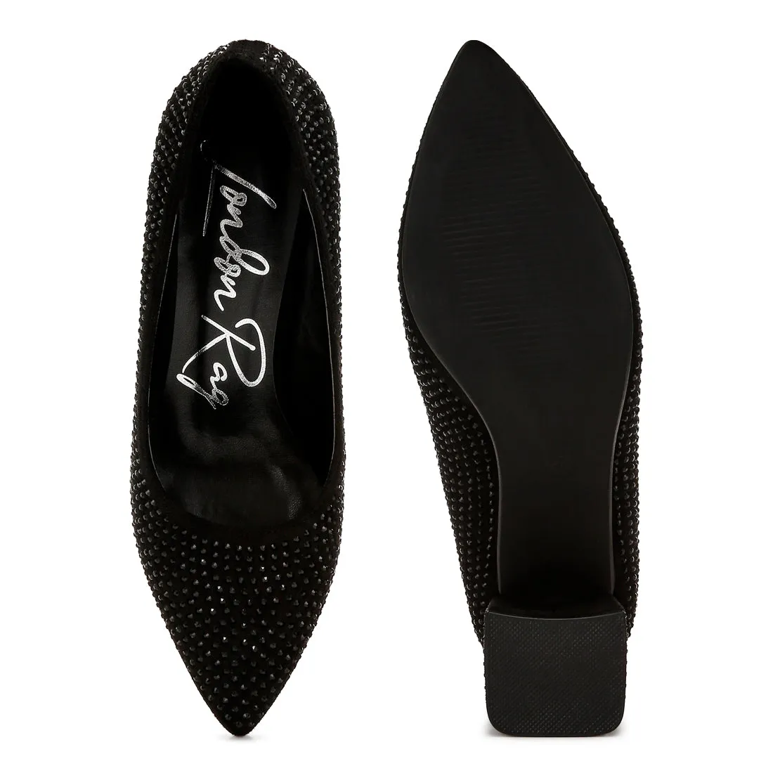 Rhinestones Embellished Pumps