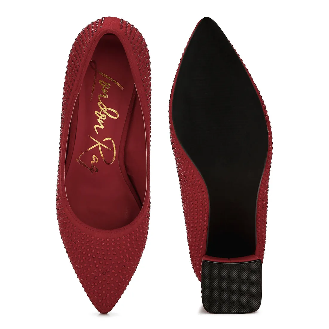 Rhinestones Embellished Pumps