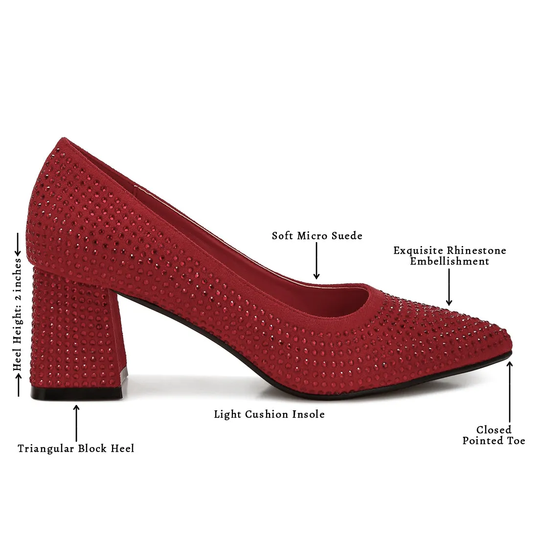Rhinestones Embellished Pumps