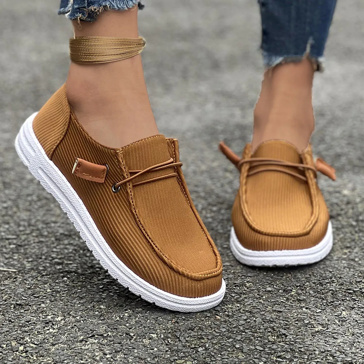 Round Toe Flat Slip-Ons