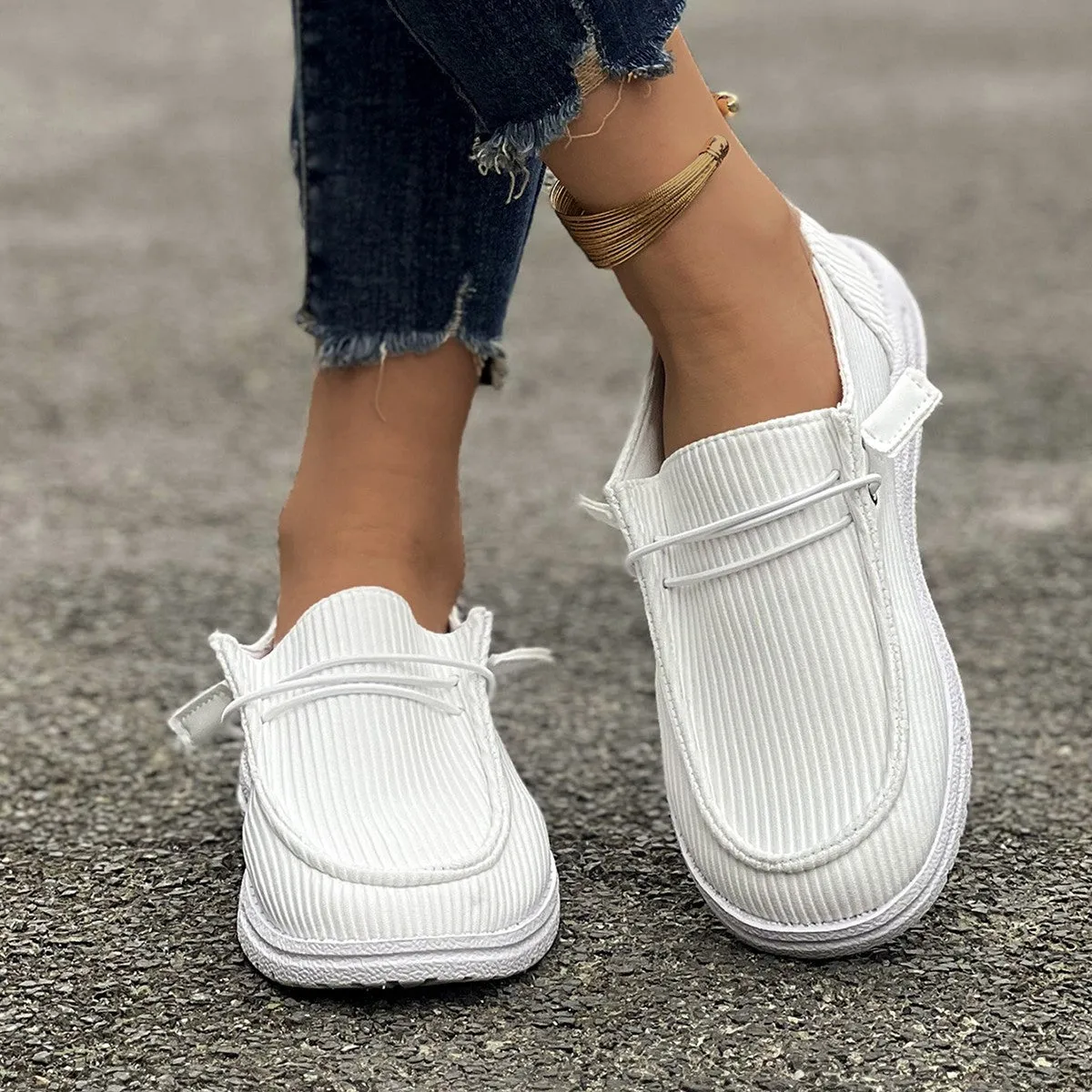 Round Toe Flat Slip-Ons