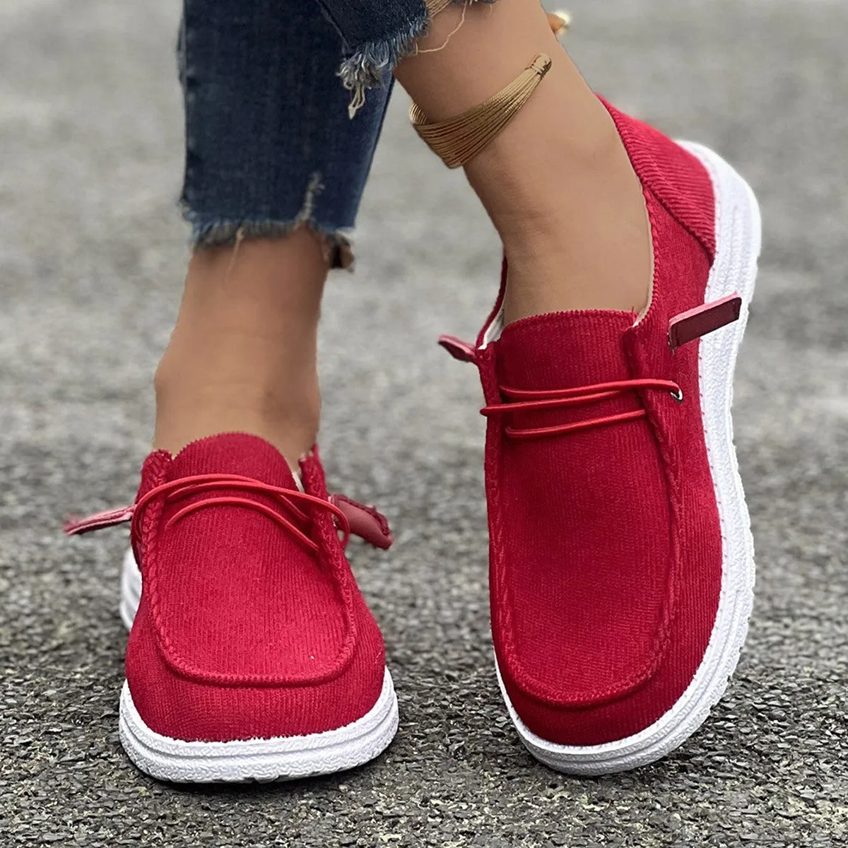 Round Toe Flat Slip-Ons