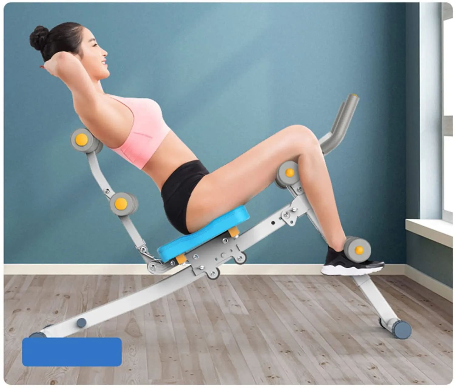 Rowing Machine Foldable Ab Trainer & Sit Up Bench 2 in 1 Workout Machine