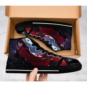 RWBY Ruby Rose Shoes High Top Sneakers for Kids and Adults