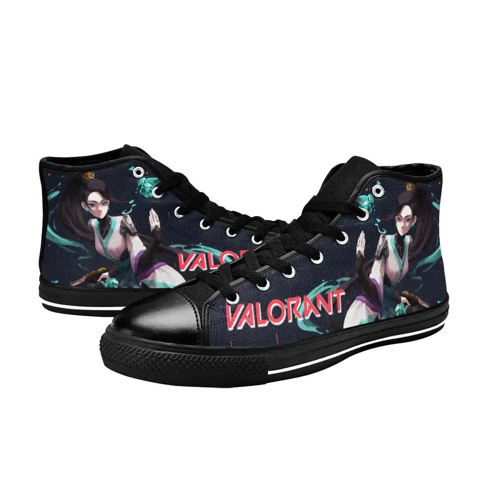 Sage Valorant Shoes High Top Sneakers for Kids and Adults