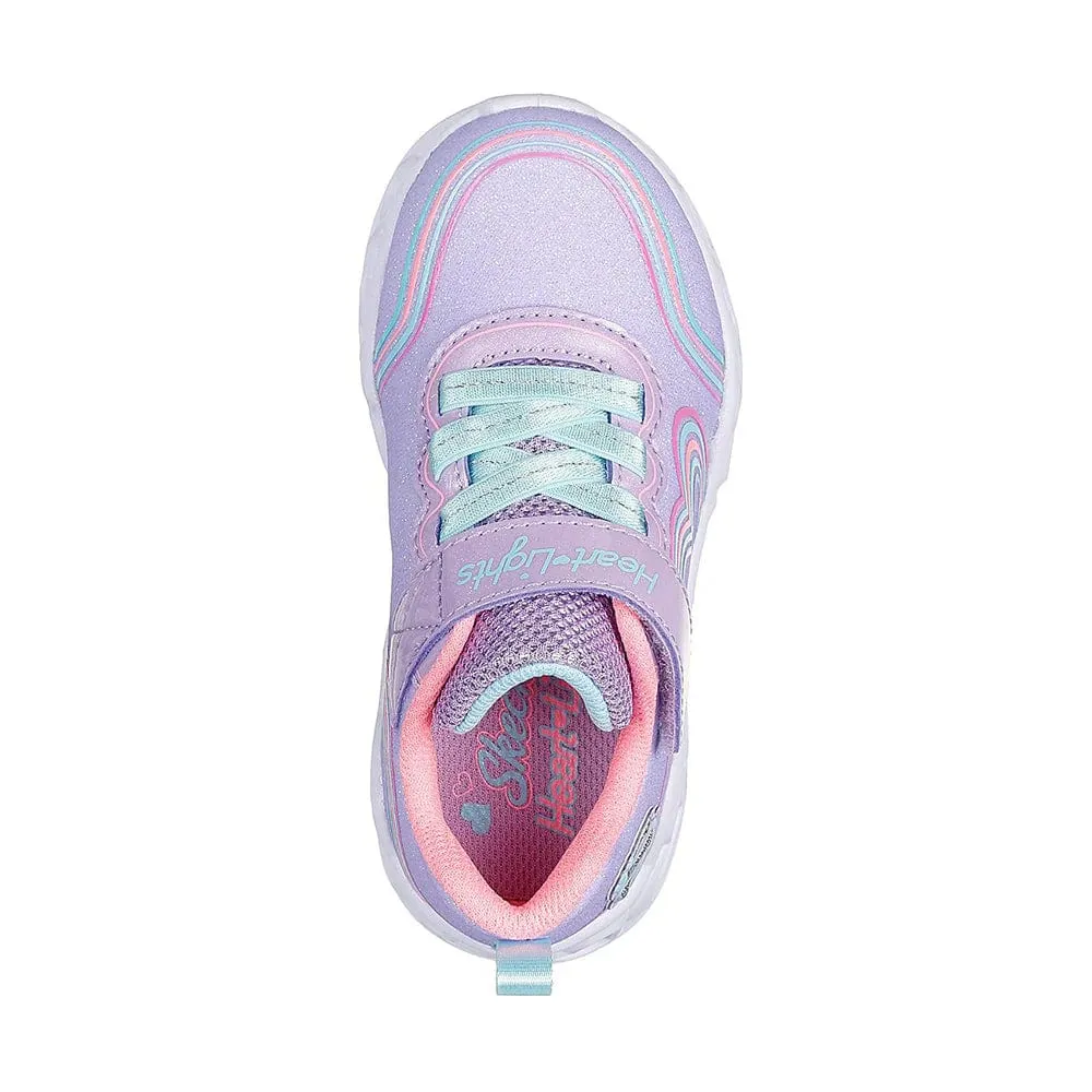 Skechers Heart Lights Retro Hearts - Lavender/Multi