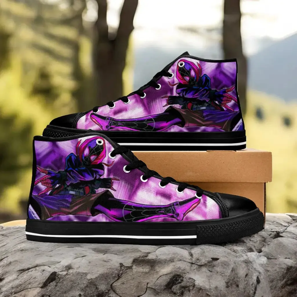 Spider Man The Spider Verse Shoes High Top Sneakers for Kids and Adults