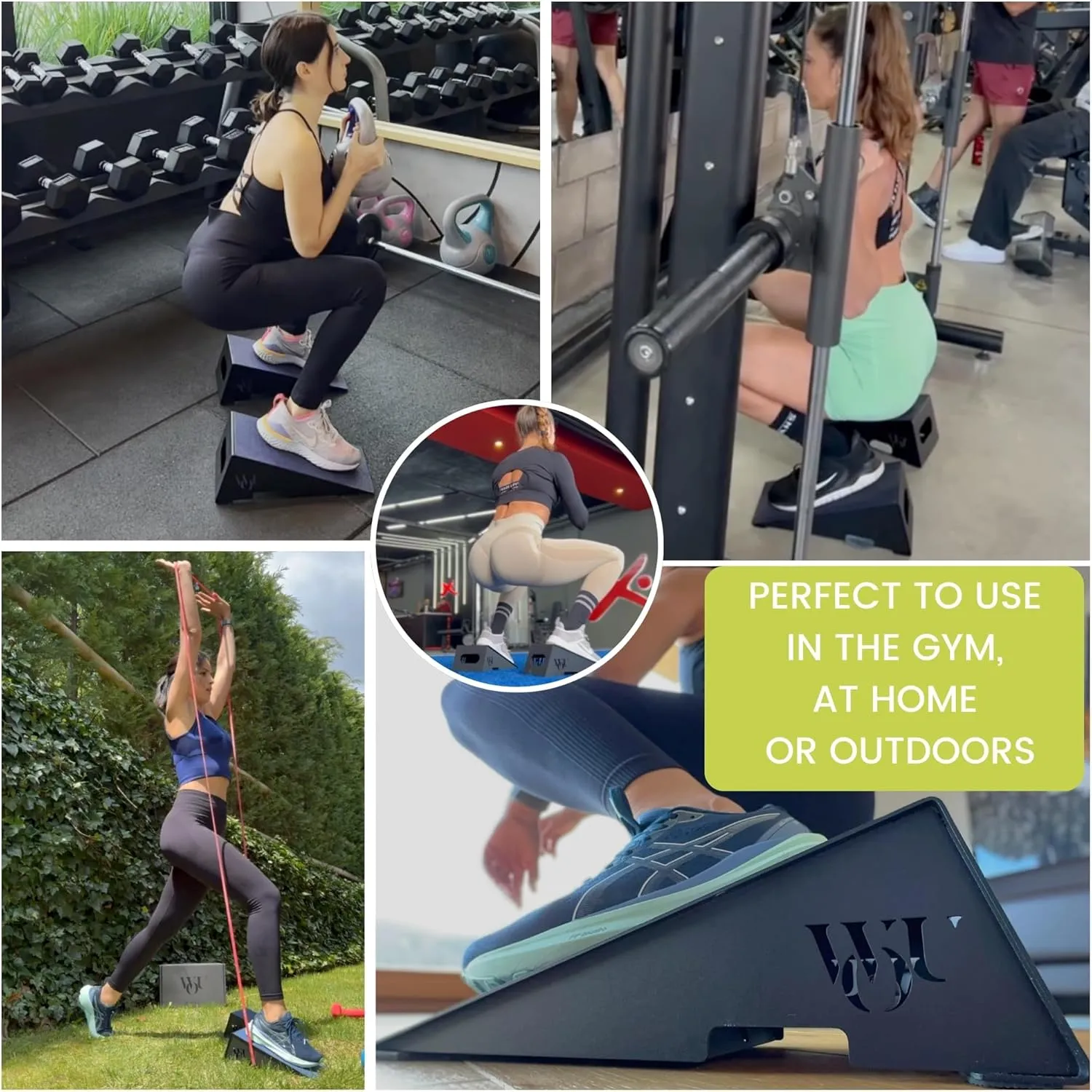 Squat Wedges - Metal Slant Board for Squats Improve Strength Performance Mobility Balance