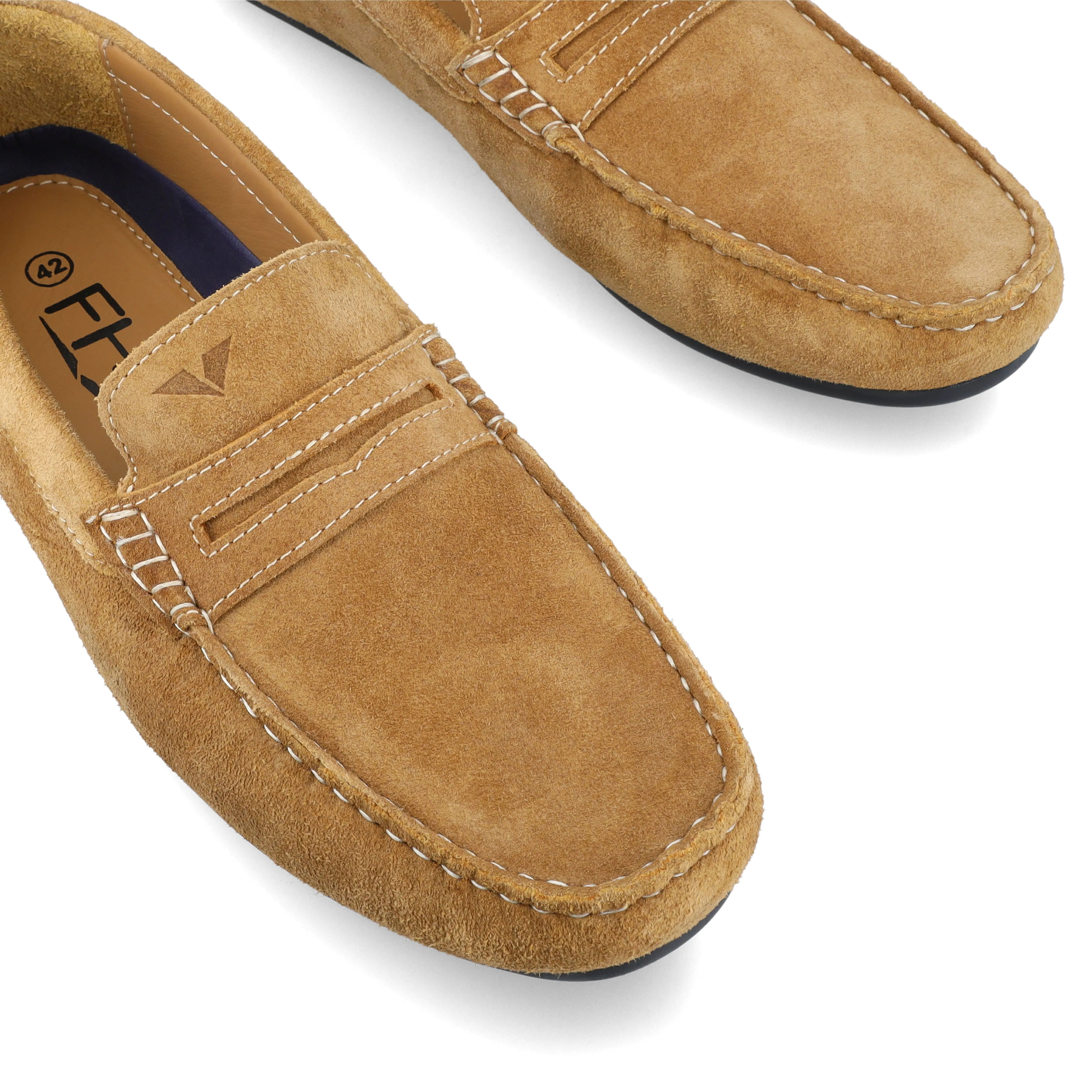 Suede Penny Moccasin - Beige