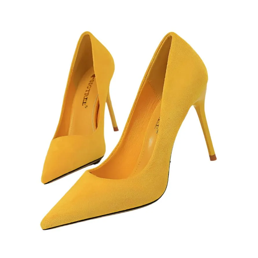 Suede Pointed Pumps