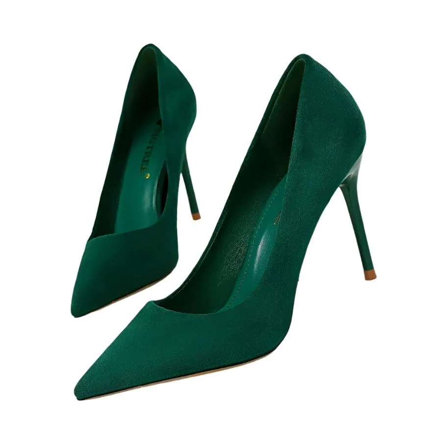 Suede Pointed Pumps