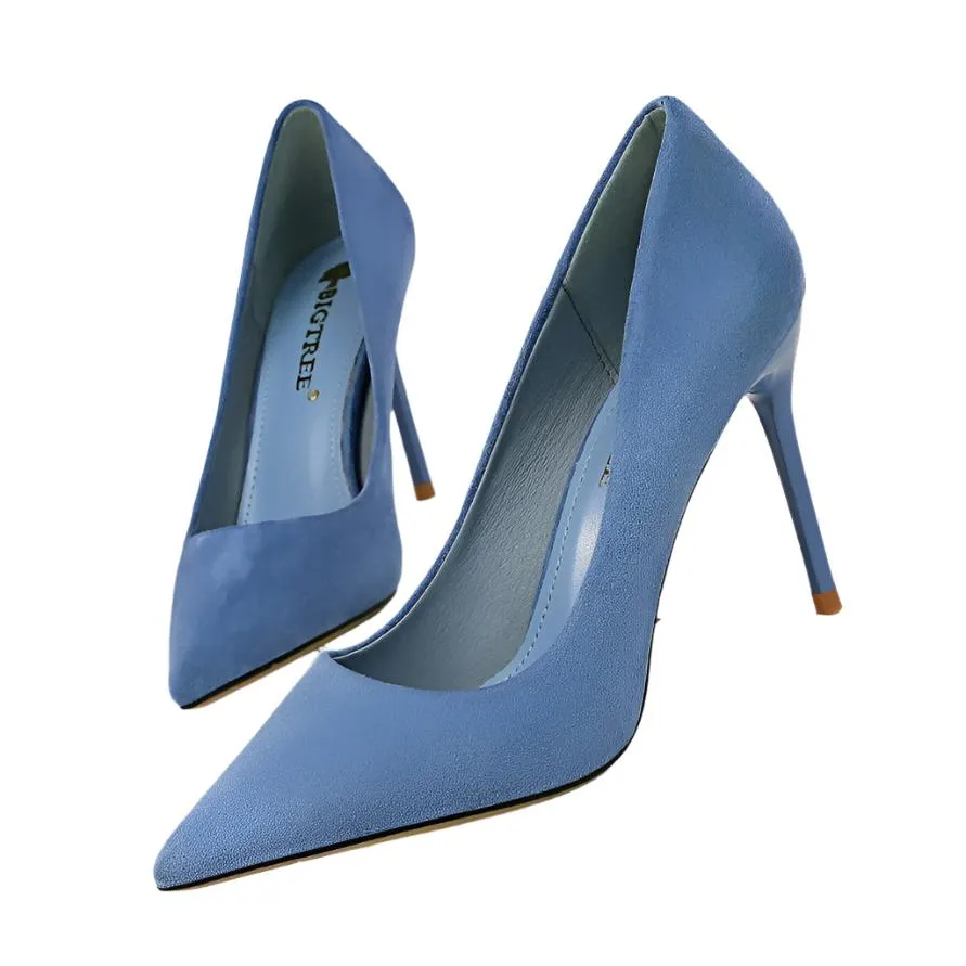 Suede Pointed Pumps