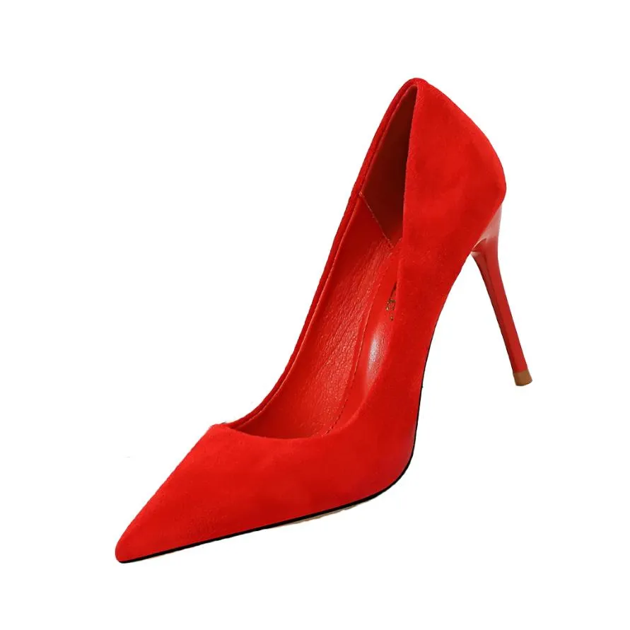 Suede Pointed Pumps