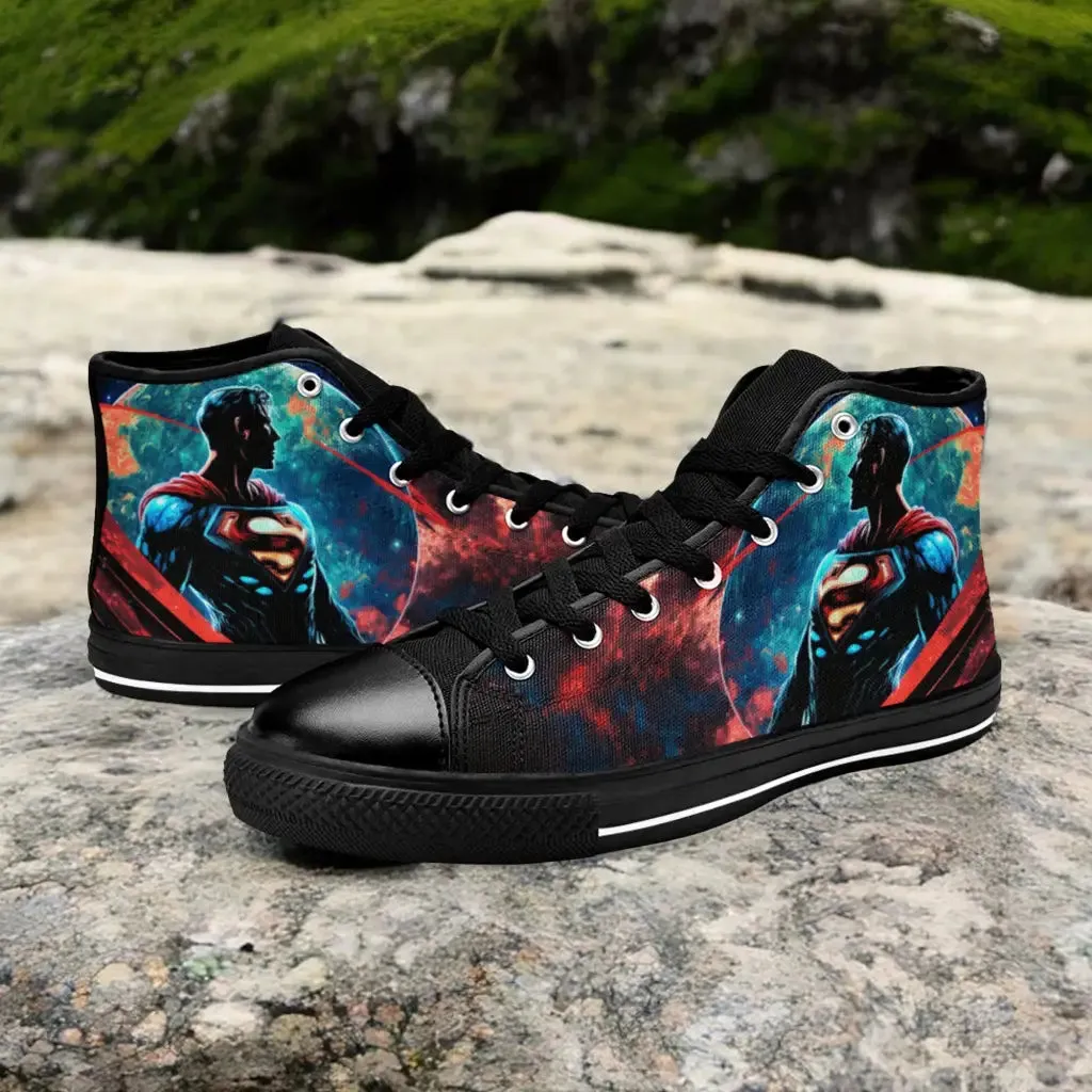 Superman Shoes High Top Sneakers for Kids and Adults