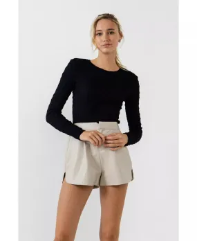 Texture Fitted Top