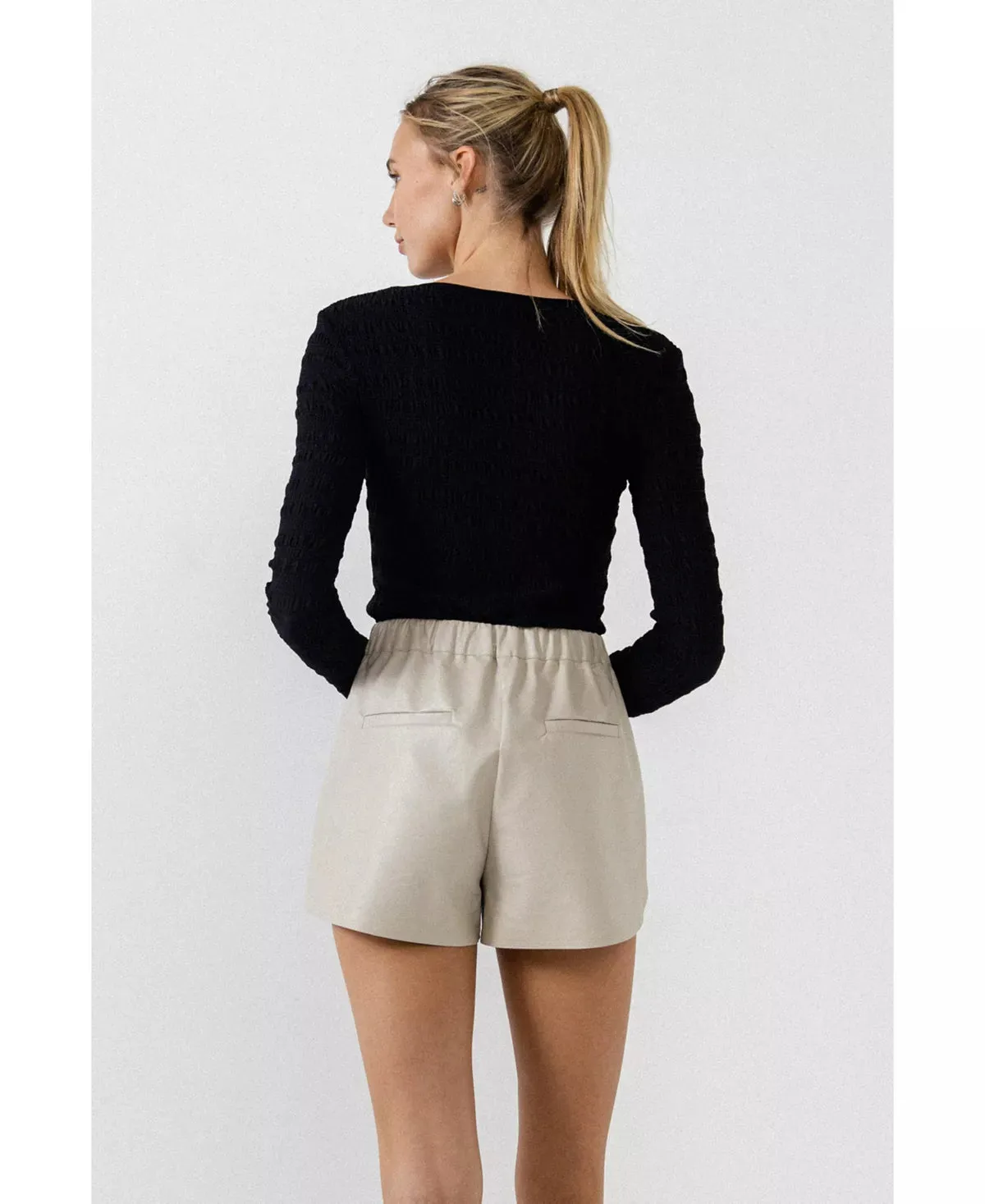 Texture Fitted Top