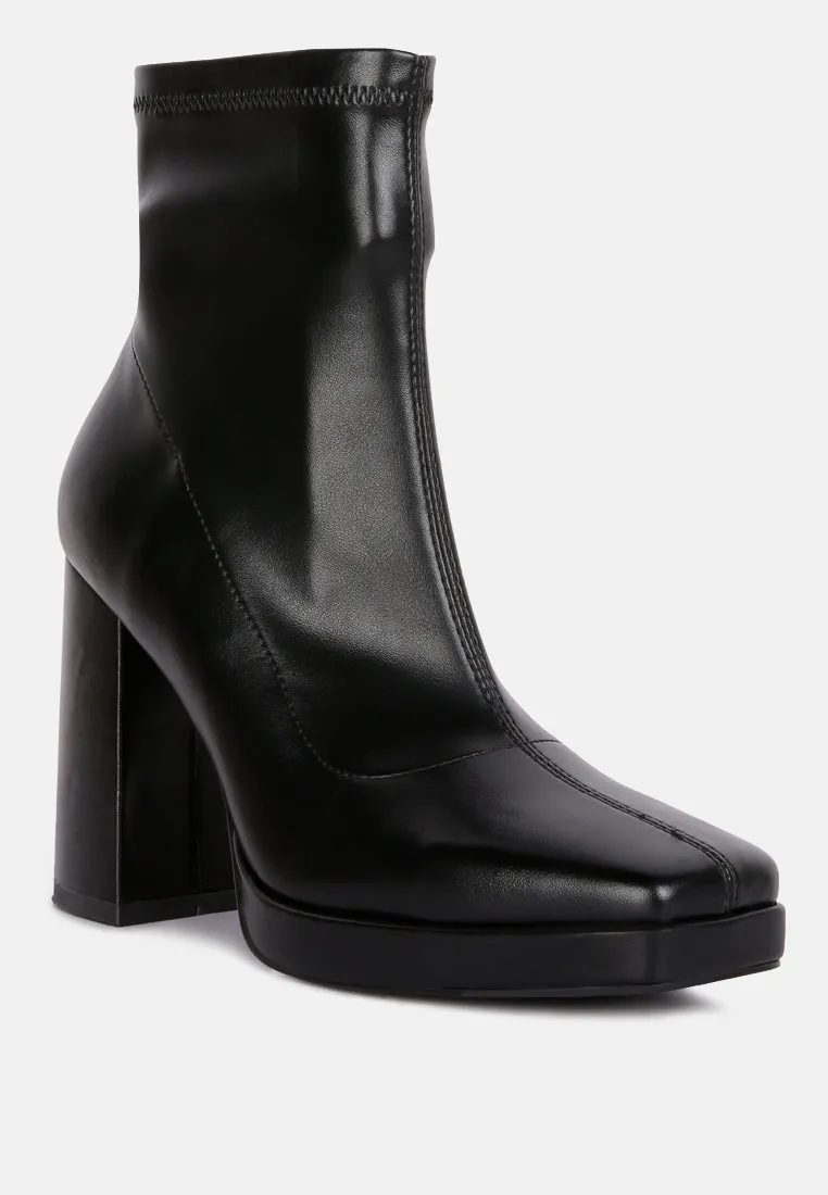 tintin square toe ankle heeled boots