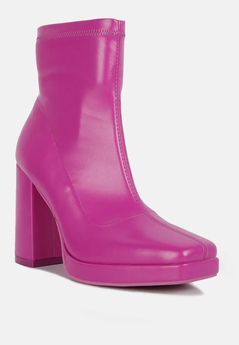 tintin square toe ankle heeled boots