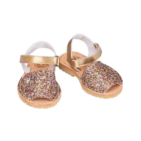 Toddler Avarca in Rainbow Gold Glitter