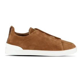 Triple Stitch Trainers Tobacco Brown Suede