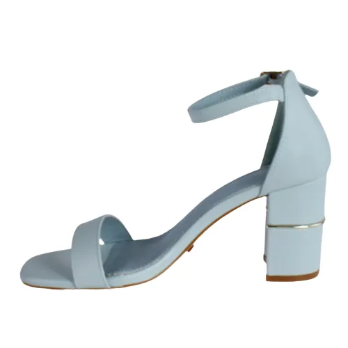Una Healy  Block Heeled Sandals -  Satin Doll  - Blue