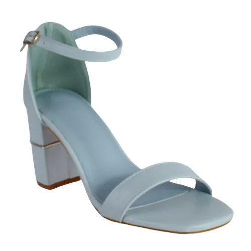 Una Healy  Block Heeled Sandals -  Satin Doll  - Blue