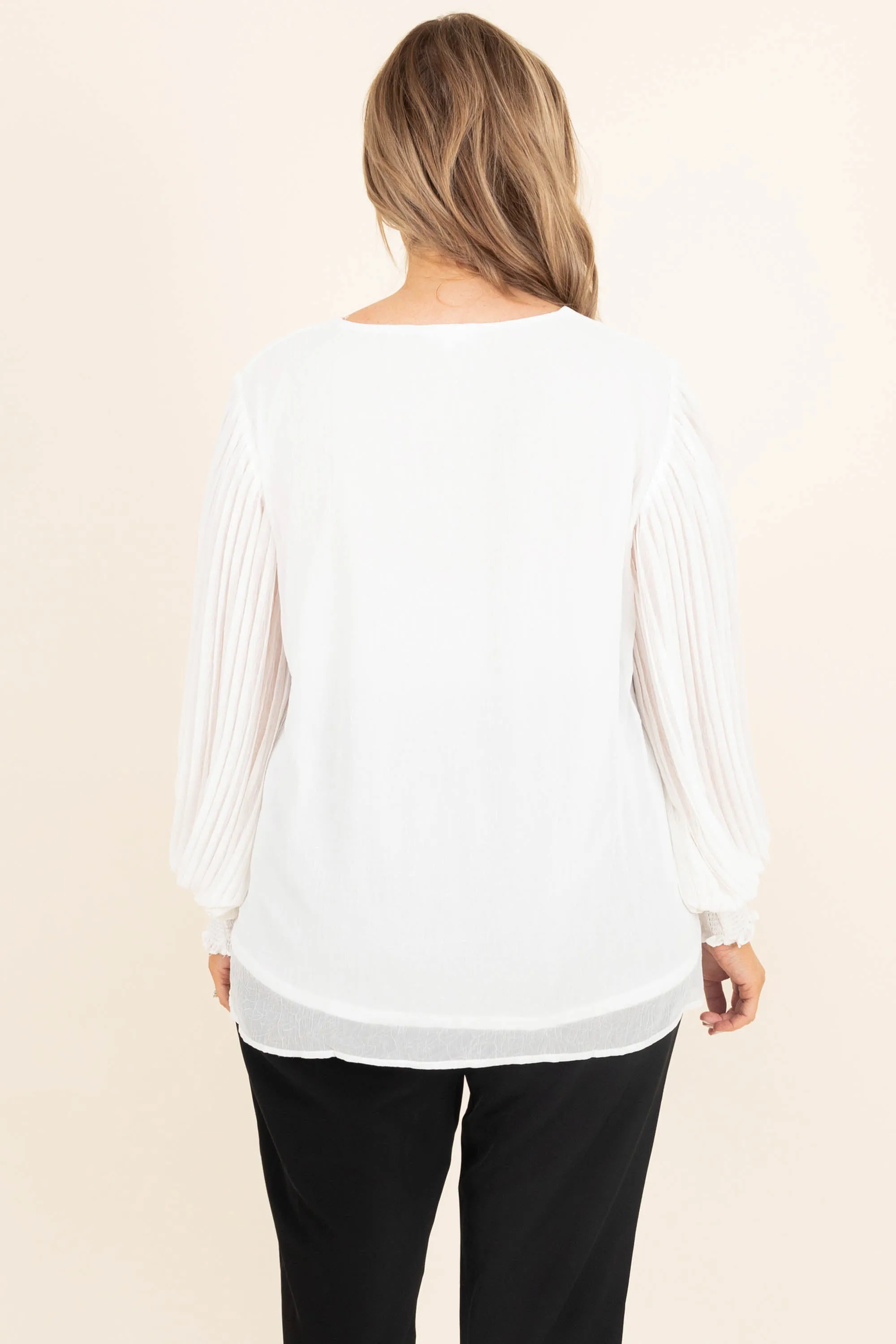 Unwritten Moments Blouse, Ivory