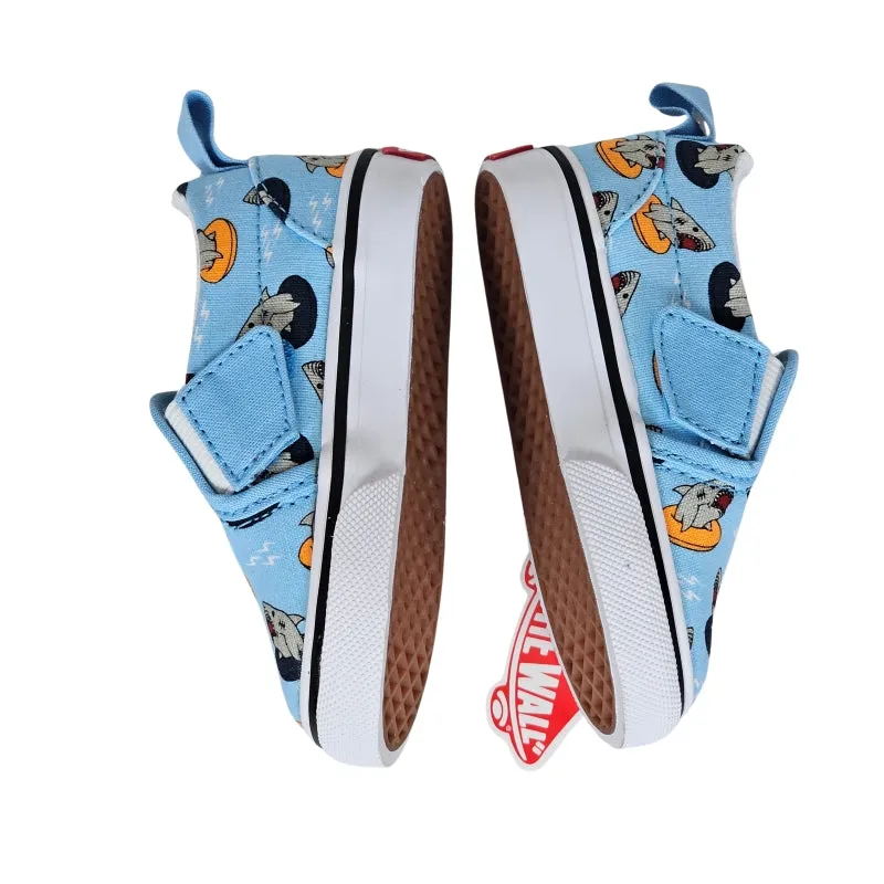 Vans Boys Shark Shoes Size 4 Blue NWT