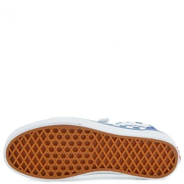 VANS Kids Old Skool V Checkerboard, Blue/ True White