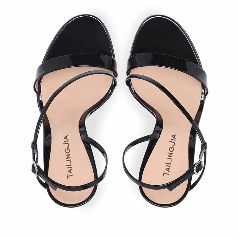 Women's open toe party shoes ankle strap stiletto heeled sandals