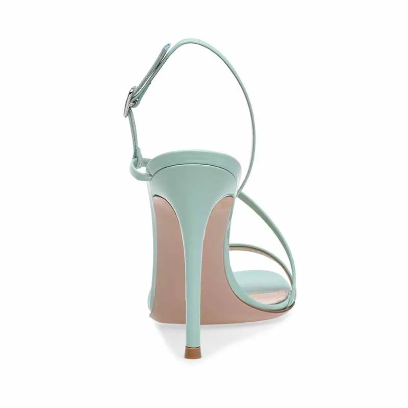 Women's open toe party shoes ankle strap stiletto heeled sandals